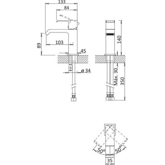 Смеситель для раковины Cezares PORTA-LS1-SS, sunset, Цвет производителя: sunset - 2 Смеситель для раковины Cezares PORTA-LS1-SS, sunset, Цвет производителя: sunset фото 2