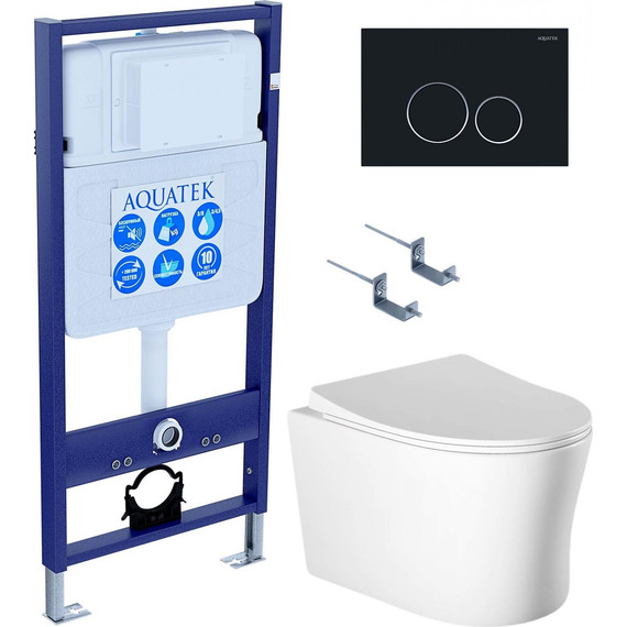 Унитаз с инсталляцией Aquatek Set Ника-020 4в1 фото 