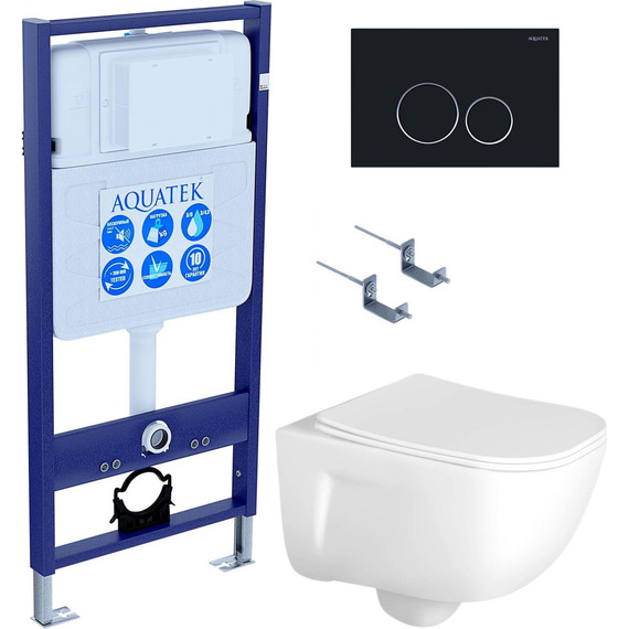 Унитаз с инсталляцией Aquatek Set Дива-020 4в1 фото 