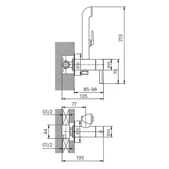Набор для гигиенического душа Milardo Tidy 001SBR0M08 фото 4