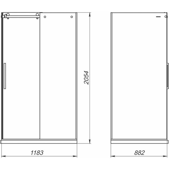 Душевое ограждение Mirsant Vector 120x90 см, (стекло 8 мм), хром/прозрачное - 3 Душевое ограждение Mirsant Vector 120x90 см, (стекло 8 мм), хром/прозрачное фото 3