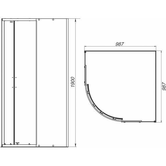 Душевое ограждение Mirsant Neo-100 100x100 см, хром/прозрачное фото 5