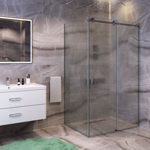 Душевое ограждение Mirsant Vector 120x90 см, (стекло 8 мм), хром/прозрачное - 2 Душевое ограждение Mirsant Vector 120x90 см, (стекло 8 мм), хром/прозрачное фото 2