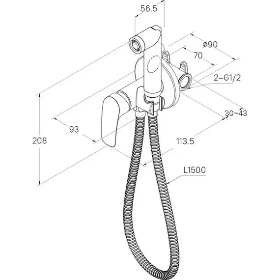Набор для гигиенического душа Milardo Rora RORSBR0M08 фото 8