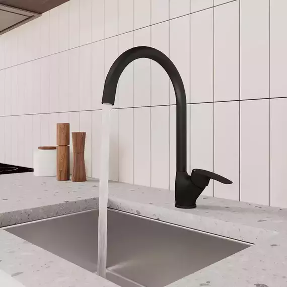 Смеситель для кухни Milardo Rora RORBL0JM05, чёрный матовый фото 3