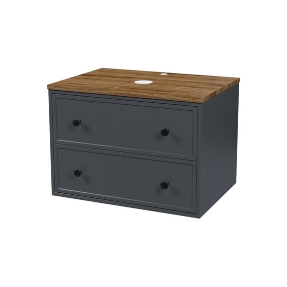 Тумба подвесная со столешницей Iddis Torr 70 см TOR70DMi95K, тёмно-серый - 2 Тумба подвесная со столешницей Iddis Torr 70 см TOR70DMi95K, тёмно-серый фото 2