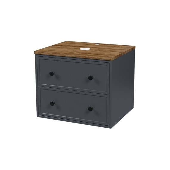 Тумба подвесная со столешницей Iddis Torr 60 см TOR60DMi95K, тёмно-серый - 2 Тумба подвесная со столешницей Iddis Torr 60 см TOR60DMi95K, тёмно-серый фото 2