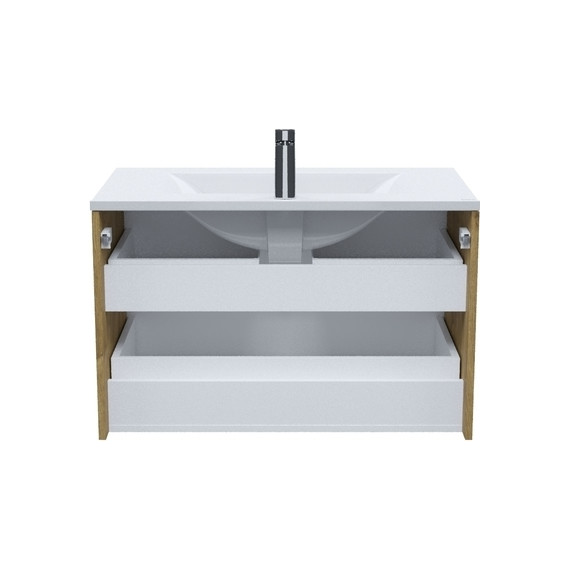 Тумба подвесная с раковиной Iddis Bild BIL80V0i95K 80 см, дуб светлый - 3 Тумба подвесная с раковиной Iddis Bild BIL80V0i95K 80 см, дуб светлый фото 3