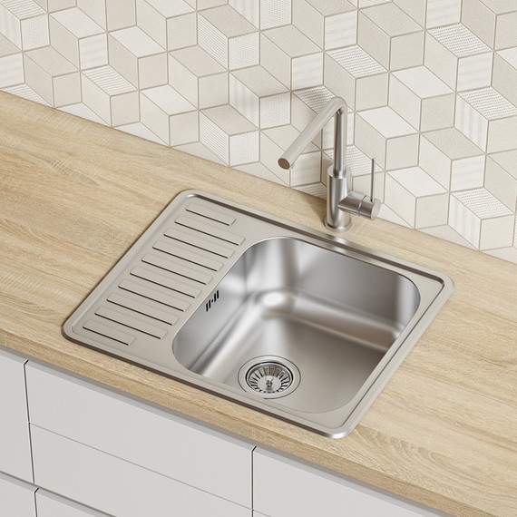 Кухонная мойка Iddis Strit STR58SDi77S 0,8 мм, сталь фото 3