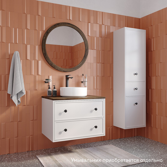 Тумба подвесная со столешницей Iddis Torr 70 см TOR70WMi95K, матовый белый - 4 Тумба подвесная со столешницей Iddis Torr 70 см TOR70WMi95K, матовый белый фото 4