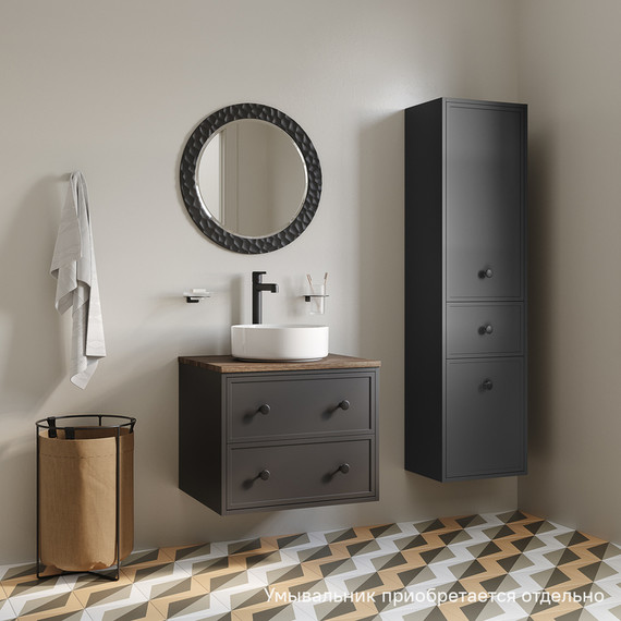 Тумба подвесная со столешницей Iddis Torr 60 см TOR60DMi95K, тёмно-серый - 4 Тумба подвесная со столешницей Iddis Torr 60 см TOR60DMi95K, тёмно-серый фото 4