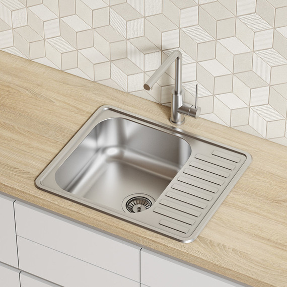 Кухонная мойка Iddis Strit STR58SDi77S 0,8 мм, сталь фото 4