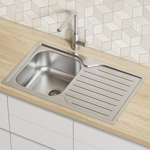 Кухонная мойка Iddis Strit STR78SDi77S 0,8 мм, сталь фото 4