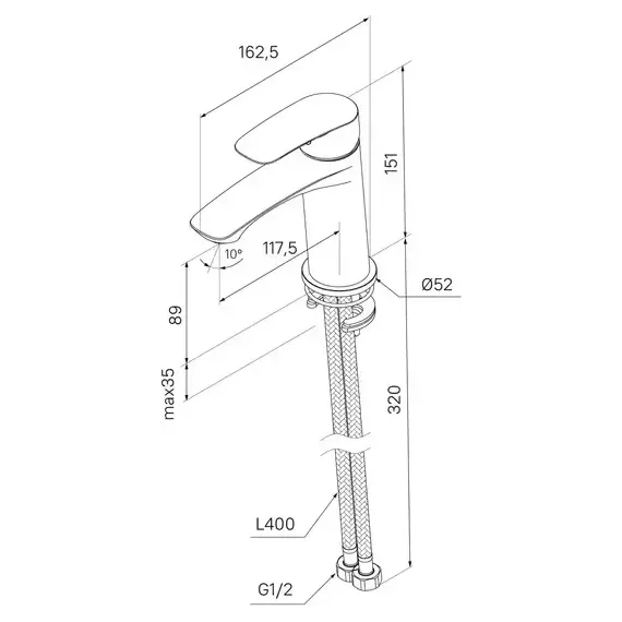 Смеситель для раковины Milardo Rora RORBL00M01, чёерный матовый - 8 Смеситель для раковины Milardo Rora RORBL00M01, чёерный матовый фото 8