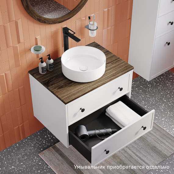 Тумба подвесная со столешницей Iddis Torr 70 см TOR70WMi95K, матовый белый - 5 Тумба подвесная со столешницей Iddis Torr 70 см TOR70WMi95K, матовый белый фото 5