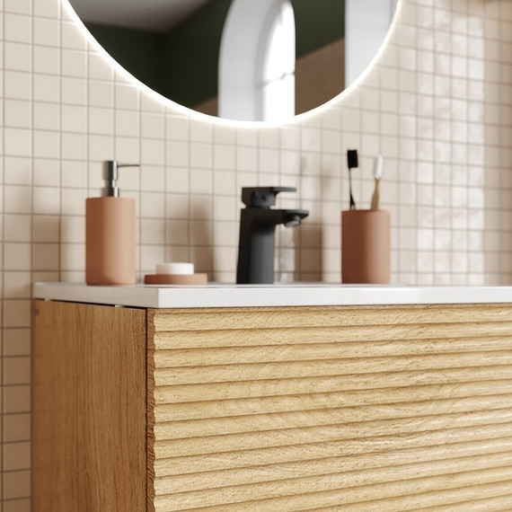 Тумба подвесная с раковиной Iddis Bild BIL60V0i95K 60 см, дуб светлый - 6 Тумба подвесная с раковиной Iddis Bild BIL60V0i95K 60 см, дуб светлый фото 6