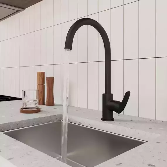 Смеситель для кухни Milardo Rora RORBLFJM05, чёрный матовый фото 3