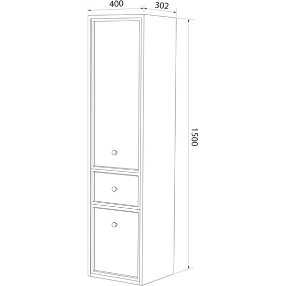 Пенал подвесной Iddis Torr 40 см TOR40D0i97, тёмно-серый фото 6