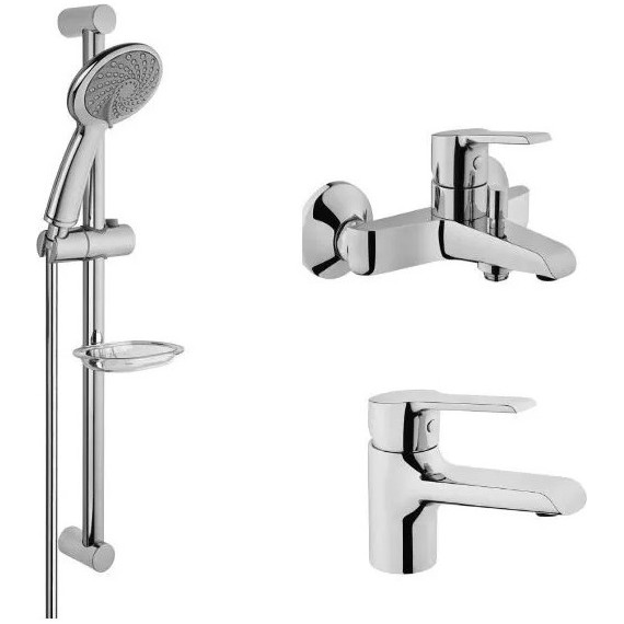 Набор смесителей 3 в 1 для ванны Vitra Dynamic S A49152EXP фото 