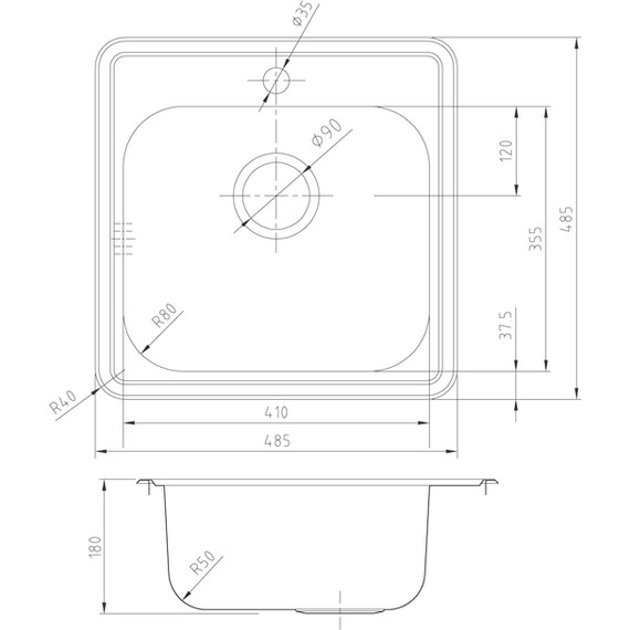 Кухонная мойка Iddis Strit STR48S0i77S 0,8 мм, сталь фото 8