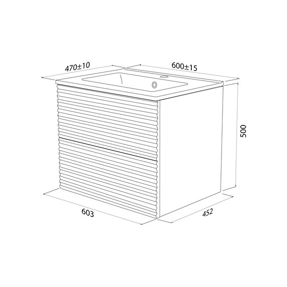 Тумба подвесная с раковиной Iddis Bild BIL60V0i95K 60 см, дуб светлый - 8 Тумба подвесная с раковиной Iddis Bild BIL60V0i95K 60 см, дуб светлый фото 8