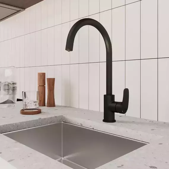 Смеситель для кухни Milardo Rora RORBLFJM05, чёрный матовый фото 4