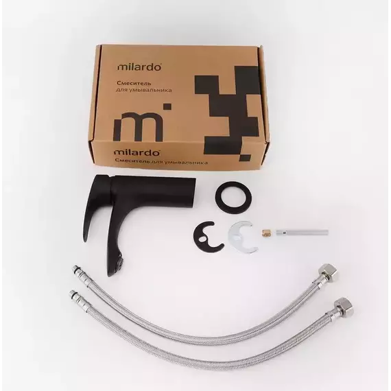 Смеситель для раковины Milardo Rora RORBL00M01, чёерный матовый - 4 Смеситель для раковины Milardo Rora RORBL00M01, чёерный матовый фото 4