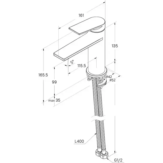 Смеситель для раковины Milardo Azure AZUBL00M01, чёрный матовый - 7 Смеситель для раковины Milardo Azure AZUBL00M01, чёрный матовый фото 7