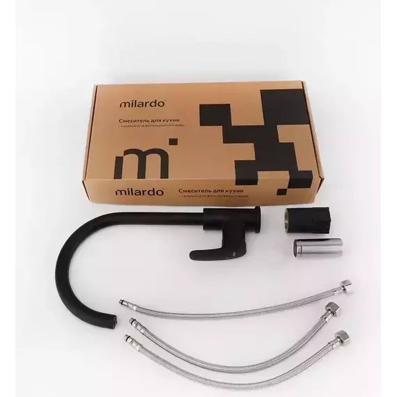 Смеситель для кухни Milardo Rora RORBLFJM05, чёрный матовый фото 5