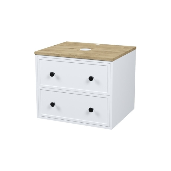 Тумба подвесная со столешницей Iddis Torr 60 см TOR60WVi95K, матовый белый фото 2