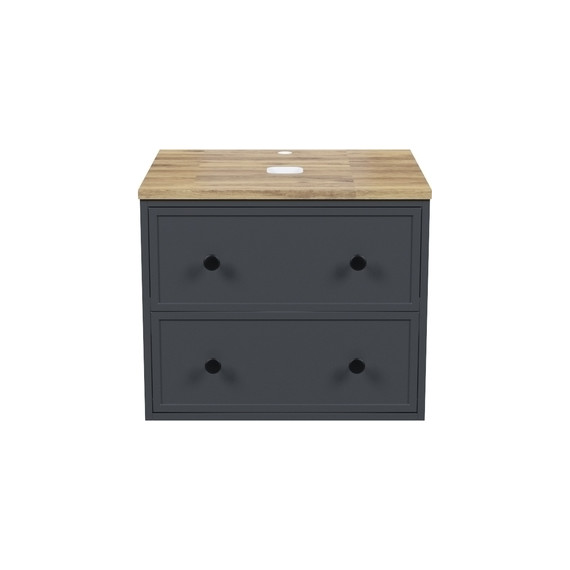 Тумба подвесная со столешницей Iddis Torr 60 см TOR60DBi95K, тёмно-серый фото 3