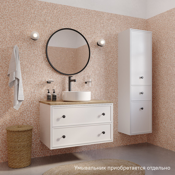 Тумба подвесная со столешницей Iddis Torr 80 см TOR80WVi95K, матовый белый фото 4