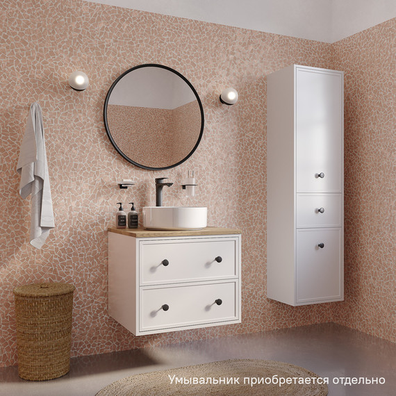 Тумба подвесная со столешницей Iddis Torr 60 см TOR60WVi95K, матовый белый фото 4