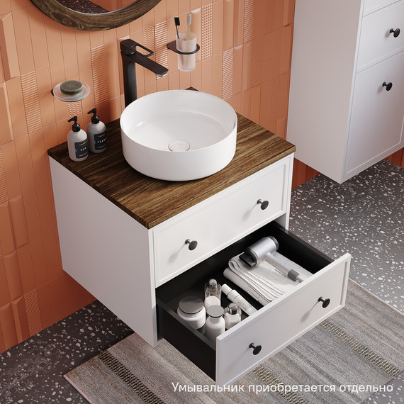 Тумба подвесная со столешницей Iddis Torr 60 см TOR60WMi95K, матовый белый - 5 Тумба подвесная со столешницей Iddis Torr 60 см TOR60WMi95K, матовый белый фото 5