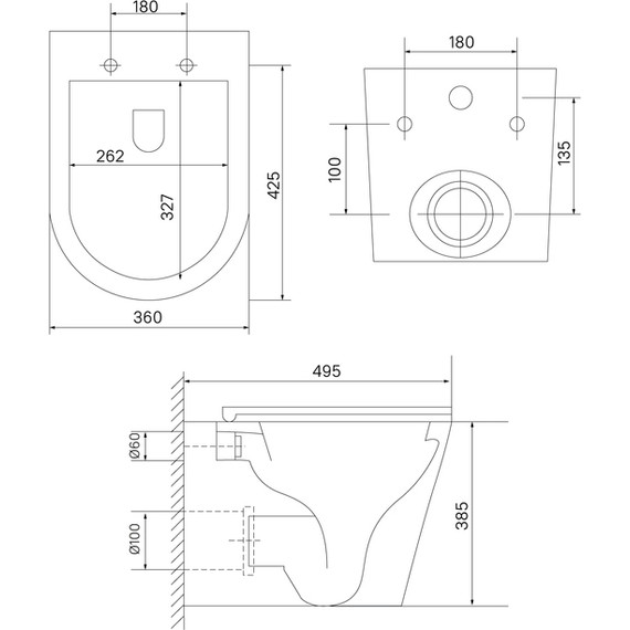 Унитаз подвесной безободковый Iddis Axes AXERDSEi25 с крышкой микролифт (система смыва Торнадо) фото 12