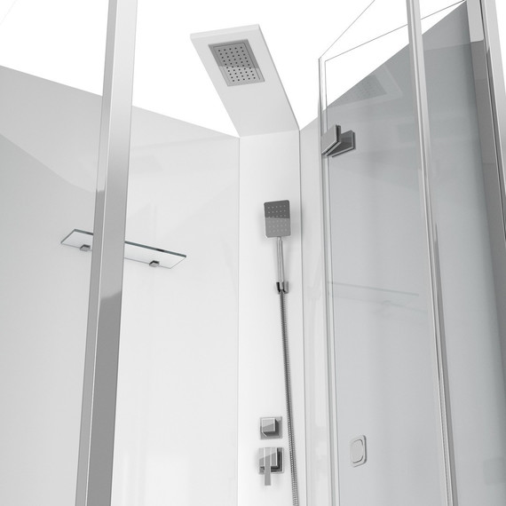 Душевая кабина CeruttiSpa 90х90 см Bella T, хром/прозрачное фото 18