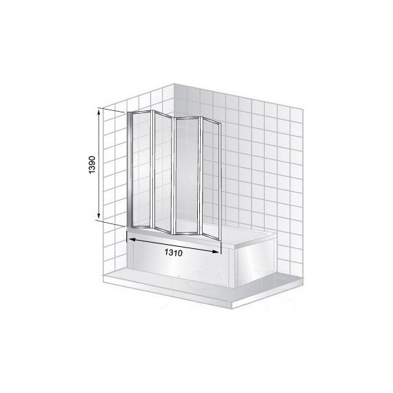 Шторка для ванны CeruttiSpa 130 см BOUNA-B, чёрный/прозрачное - 5 Шторка для ванны CeruttiSpa 130 см BOUNA-B, чёрный/прозрачное фото 5