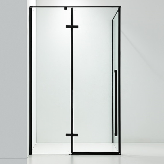 Душевое ограждение CeruttiSpa 120х90 см C1A (стекло 8 мм), чёрный/прозрачное фото 10