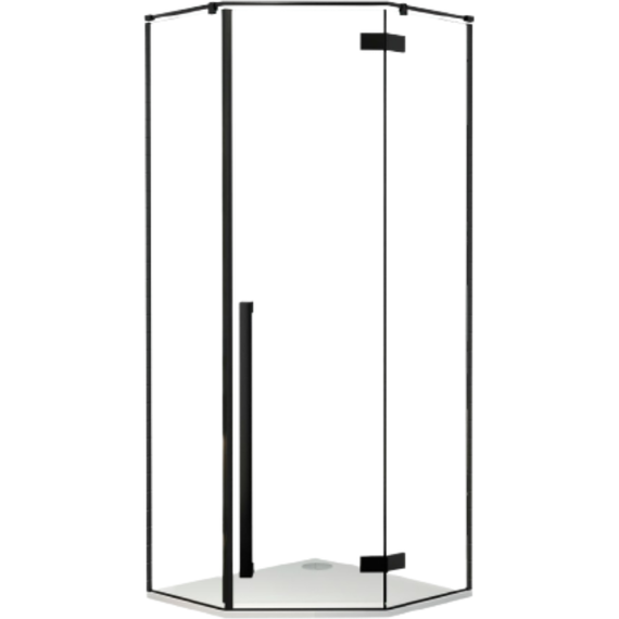 Душевое ограждение CeruttiSpa 100х100 см C2A (стекло 8 мм), чёрный/прозрачное - 7 Душевое ограждение CeruttiSpa 100х100 см C2A (стекло 8 мм), чёрный/прозрачное фото 7