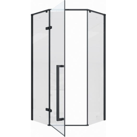 Душевое ограждение CeruttiSpa 100х100 см C2A (стекло 8 мм), чёрный/прозрачное - 8 Душевое ограждение CeruttiSpa 100х100 см C2A (стекло 8 мм), чёрный/прозрачное фото 8