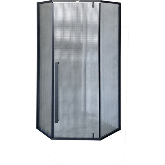 Душевое ограждение CeruttiSpa 90х90 см C3ABD, чёрный/матовое фото 3