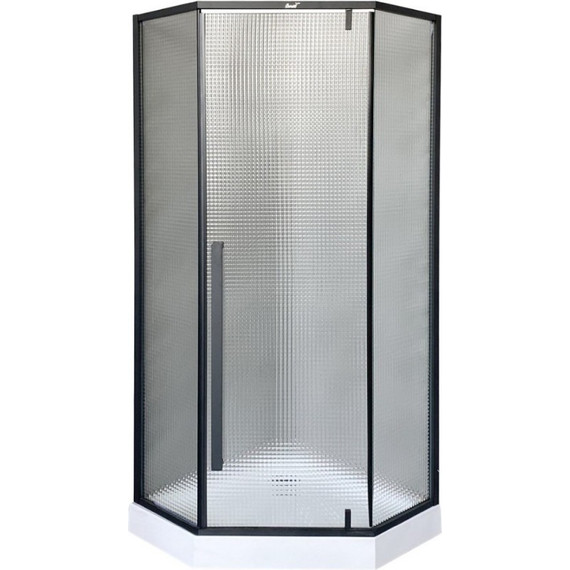 Душевое ограждение CeruttiSpa 90х90 см C3ABD, чёрный/матовое фото 4