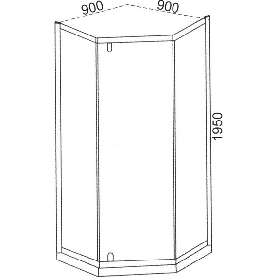 Душевое ограждение CeruttiSpa 90х90 см C3ABD, чёрный/матовое фото 6