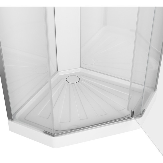 Душевая кабина CeruttiSpa 90х90 см Chika 901T, хром/прозрачное - 9 Душевая кабина CeruttiSpa 90х90 см Chika 901T, хром/прозрачное фото 9