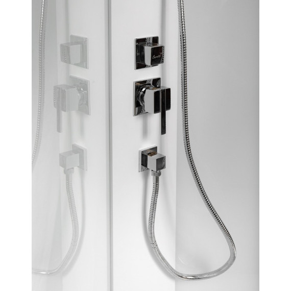 Душевая кабина CeruttiSpa 90х90 см Chika 901T, хром/прозрачное - 14 Душевая кабина CeruttiSpa 90х90 см Chika 901T, хром/прозрачное фото 14