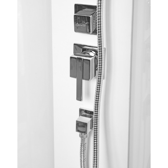 Душевая кабина CeruttiSpa 90х90 см Chika 901T, хром/прозрачное - 7 Душевая кабина CeruttiSpa 90х90 см Chika 901T, хром/прозрачное фото 7