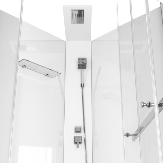 Душевая кабина CeruttiSpa 90х90 см Chika 901T, хром/прозрачное - 8 Душевая кабина CeruttiSpa 90х90 см Chika 901T, хром/прозрачное фото 8