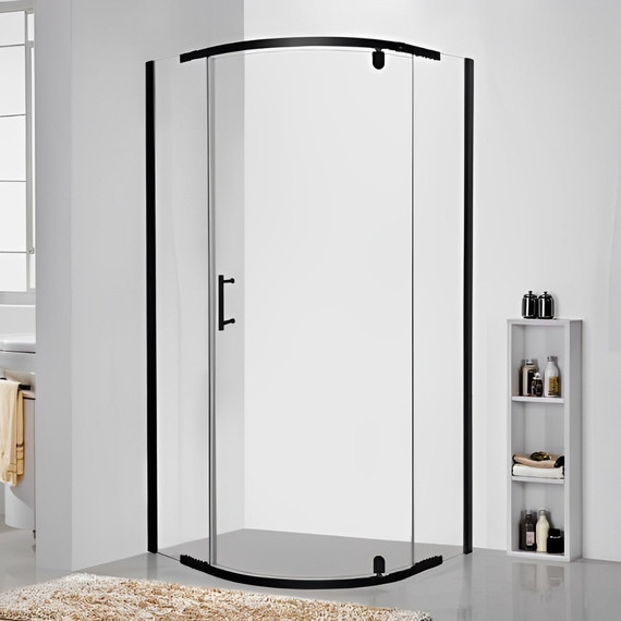 Душевое ограждение CeruttiSpa 90х90 см KORRA Z90B, чёрный/прозрачное фото 4