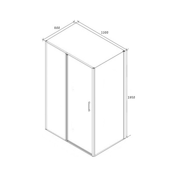 Душевое ограждение CeruttiSpa 120х80 см MUZA120, чёрный/прозрачное фото 3