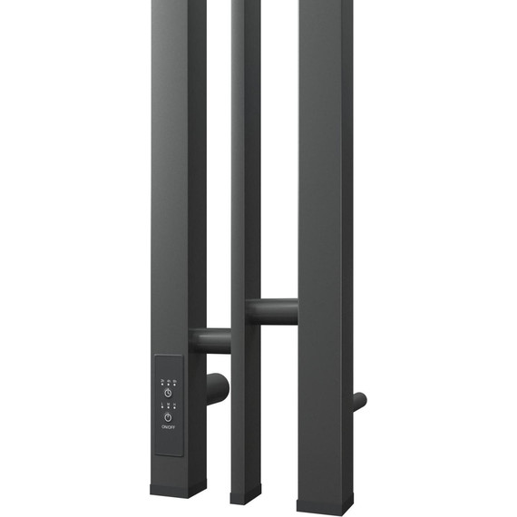 Полотенцесушитель электрический Point Фрея П2 100x1200 мм PN20712GB (возможность скрытого подключения) L, графит блеск фото 3